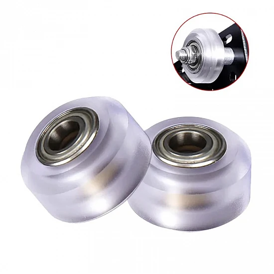 Transparent Polycarbonate V-Wheel with High-Precision Bearing for 2020 Profile