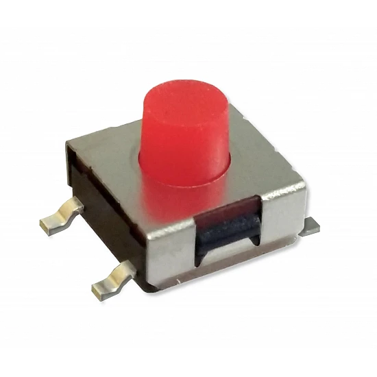 TS-E004 Tactile 6.2*6.2*4.3 Red Head 4 Four-Pin SMD Switch