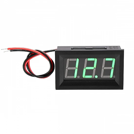 Two-wire DC 5V-120V digital 0.56" Green display voltmeter