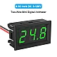 Two-wire DC 5V-120V digital 0.56" Green display voltmeter