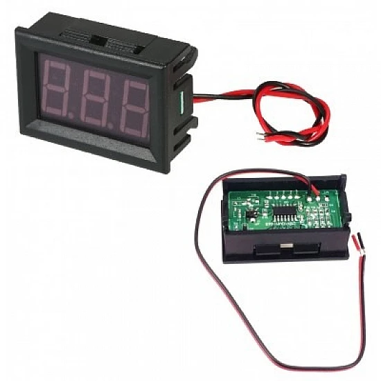 Two-wire DC 5V-120V digital 0.56" Green display voltmeter