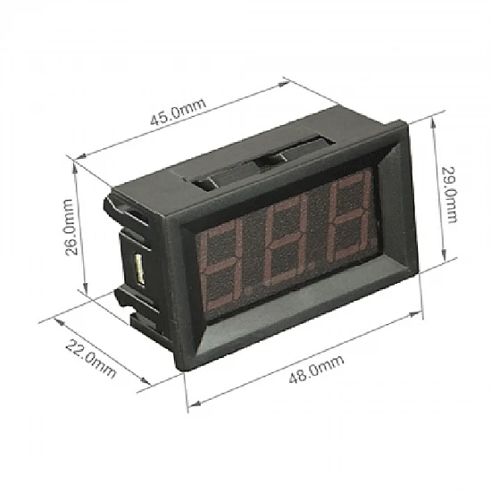 Two-wire DC 5V-120V digital 0.56" Red display voltmeter