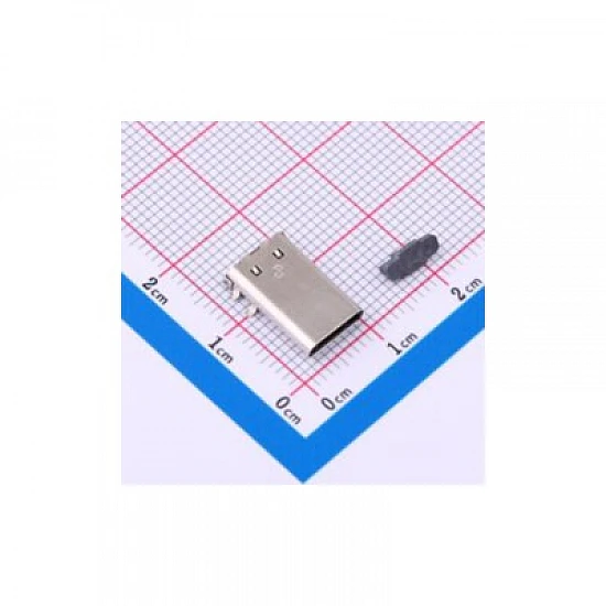 Type-C 6P 13.7mm Long Female Fast Charging 180 Degree SMT Connector