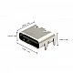 USB3.1 Type-C 6Pin SMD Female Socket Connector with 4 Fixed Feet | Without shrapnel