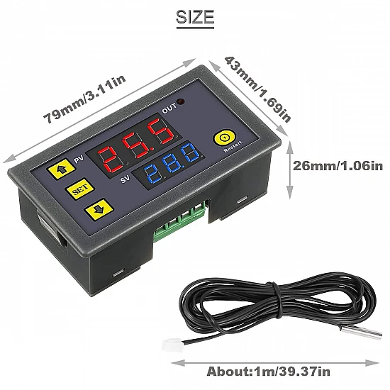 W3230 High Precision 220v Temperature Controller Digital Display Thermostat Module
