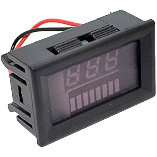 Waterproof 12V-60V Universal Battery Capacity & Voltmeter - Blue Display