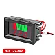 Waterproof 12V-60V Universal Battery Capacity & Voltmeter - Red Display