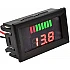 Waterproof 12V-60V Universal Battery Capacity & Voltmeter - Red Display