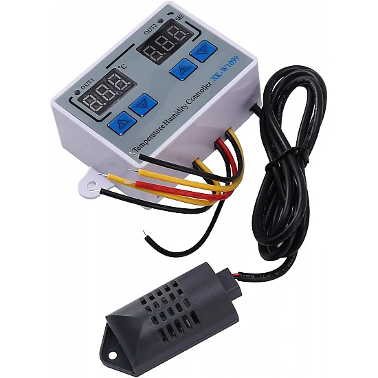 XK-W1099 Dual Digital Temperature and Humidity Controller 12V DC