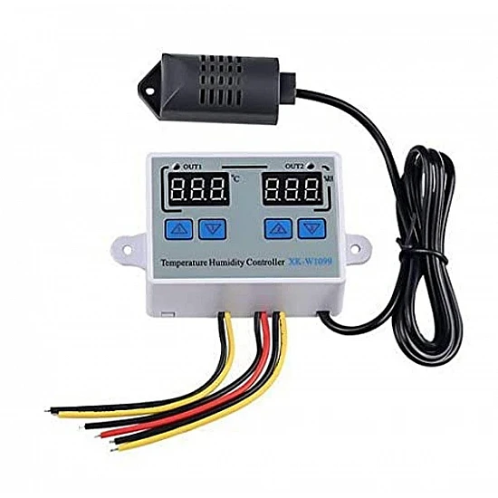 XK-W1099 Dual Digital Temperature and Humidity Controller 24V DC