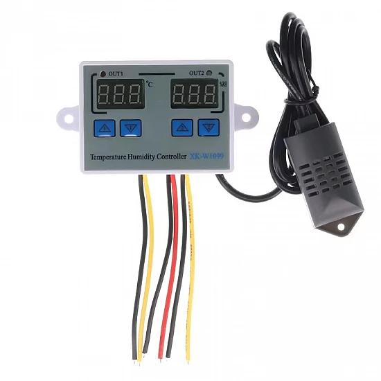 XK-W1099 Dual Digital Temperature and Humidity Controller 24V DC
