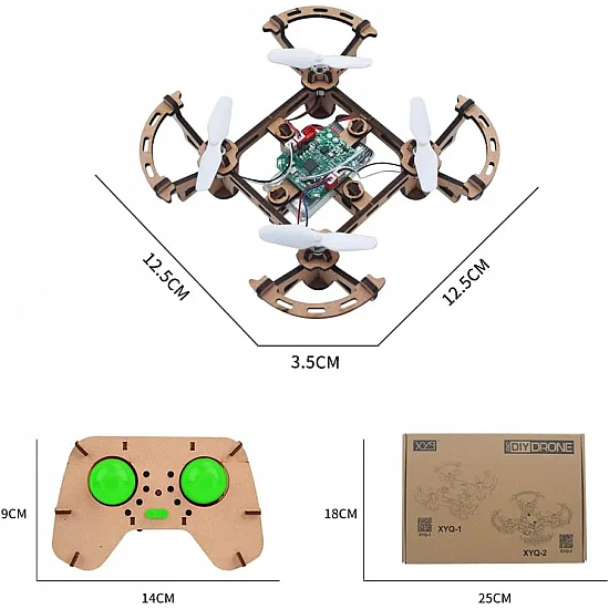 XYQ 2 DIY Drone Quadcopter Wooden Assembly Kit