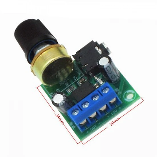 YX1667 LM386 Audio Amplifier Board - DC 3V-12V for 0.5W-10W Speakers
