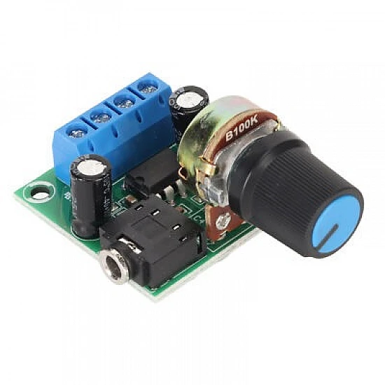 YX1667 LM386 Audio Amplifier Board - DC 3V-12V for 0.5W-10W Speakers