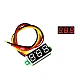 0.28inch 0-100V Three Wire DC Mini LED Display Voltmeter - Red