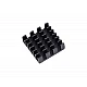 3 in 1 Black Aluminum Heatsink for Raspberry Pi 3/4