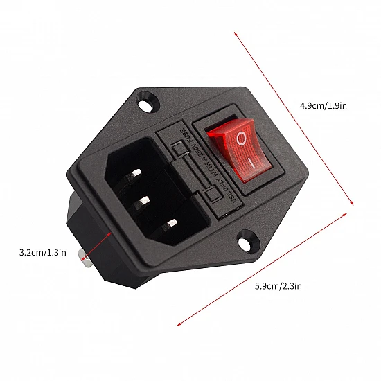 3D Printer DIY Accessories Makerbot Power Supply Switch Socket