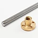 400mm Trapezoidal Lead Screw 8mm Thread 2mm Pitch Lead Screw with Copper Nut