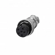GX16 6 Pin Female Core Aviation Socket Connector for Panel Mount