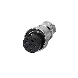 GX16 6 Pin Female Core Aviation Socket Connector for Panel Mount