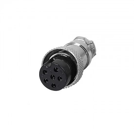 GX16 6 Pin Female Core Aviation Socket Connector for Panel Mount