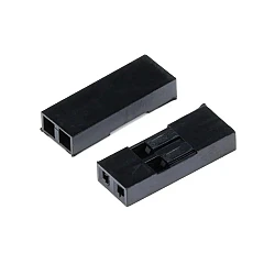 2-Pin 2.54mm Pitch Black Dupont Female Connector Housing Shell
