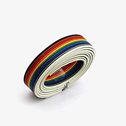 High Quality 10 Core Rainbow Ribbon Flat Cable 1.27mm Pitch 1m (10RB1440GP) 