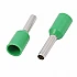 E6010 Insulated Cord Pin End Terminal Green (6.0mm² / 10 AWG)