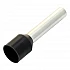 E1508 Insulated Cord Pin End Terminal Black (1.5mm² / 16 AWG)
