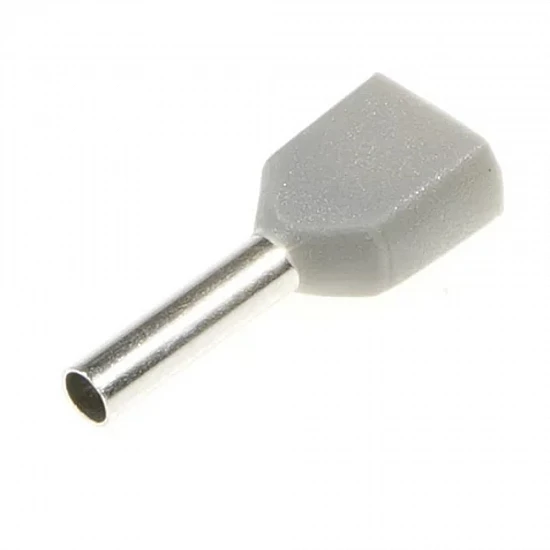 TE7508 Twin Insulated Cord Pin End Terminal (2x0.75mm²)