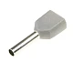 TE7508 Twin Insulated Cord Pin End Terminal (2x0.75mm²)