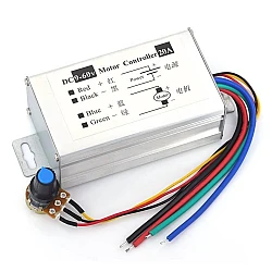 9V-60V PWM DC Motor Speed Controller 20A Metal Case