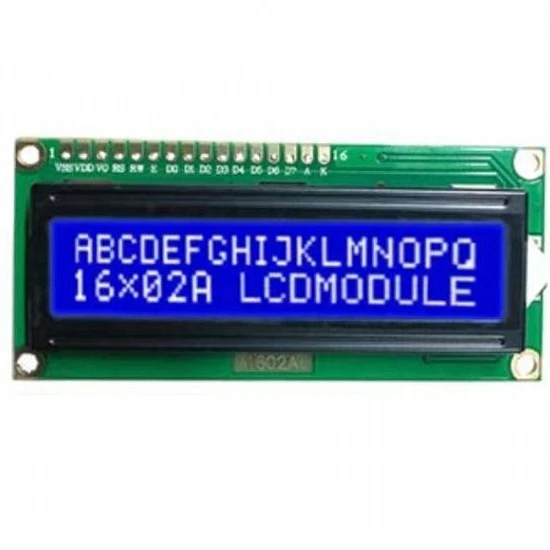 1602A 16x2 Character LCD Display Module Blue Backlight 5V