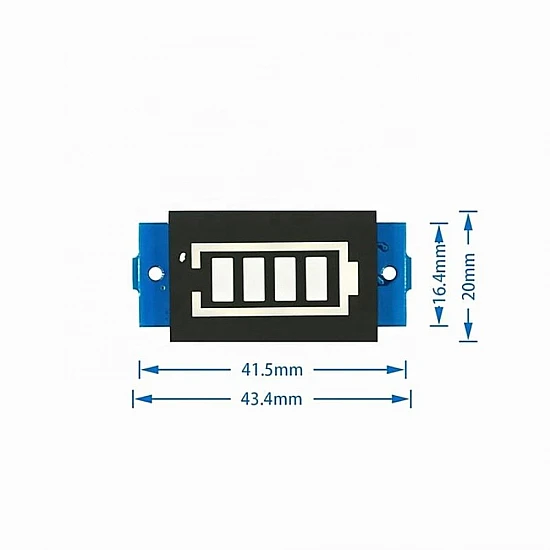 7S 29.4V Lithium Battery Capacity Indicator Module Blue