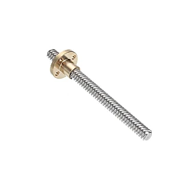 T8 100mm Stainless Steel Trapezoidal Lead Screw with Brass Nut