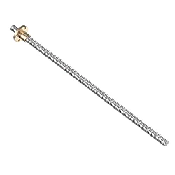 T8 350mm Stainless Steel Trapezoidal Lead Screw with Brass Nut