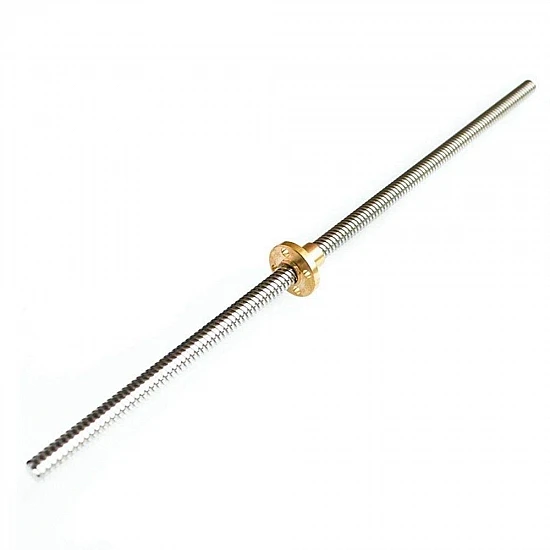 T8 600mm Stainless Steel Trapezoidal Lead Screw with Brass Nut