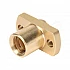 T8 H-Type Brass Flange Nut Pitch 2mm Lead 8mm