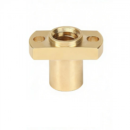 T8 H-Type Brass Lead Screw Flange Nut - Pitch 2mm Lead 2mm