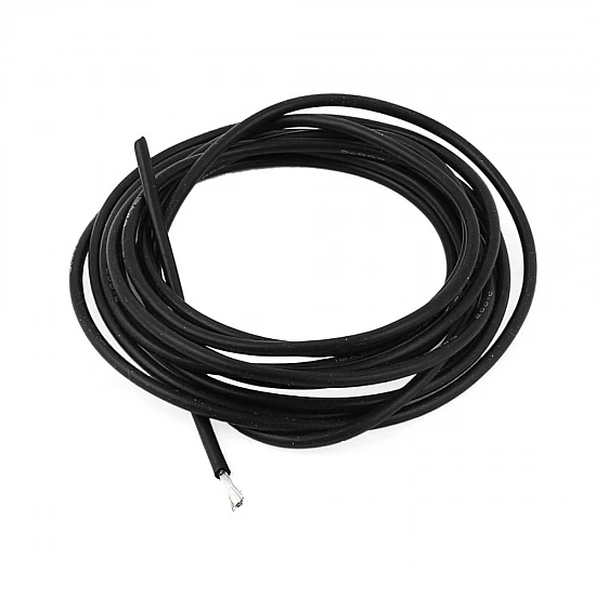 16AWG High Flexible Black Silicone Wire - 1 Meter