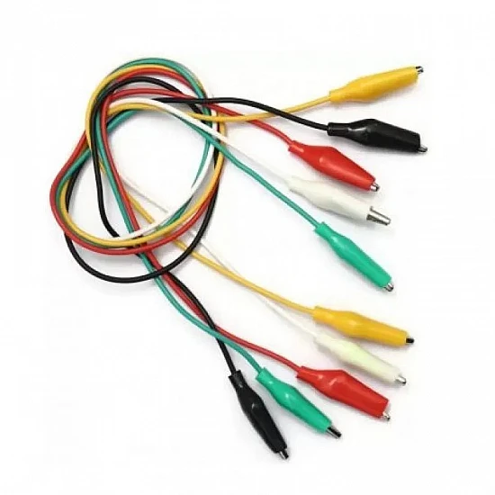 6-Pack Double Ended Alligator Clip Test Leads – Frentaly Crocodile Clips For Multimeters & Electrical Testing