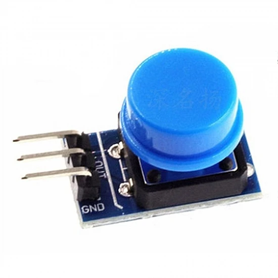 Blue Large Button 3-Pin Tactile Switch for Arduino