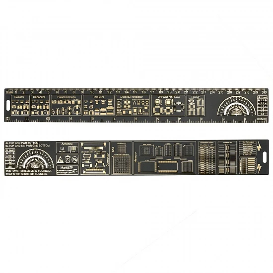 30cm PCB Reference Ruler Multi Functional Engineering Scale