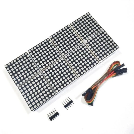 MAX7219 2x4 Dot Matrix Display Module 8-in-1 LED Matrix - Red