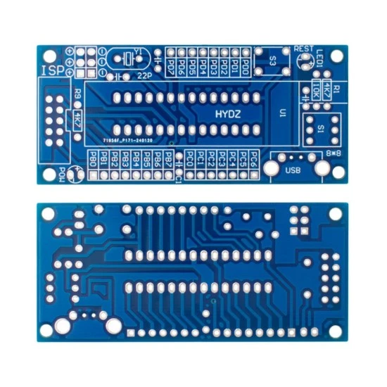 ATmega8 ATmega48 ATmega88 AVR Minimum System Board with ZIF Socket DIY Kit