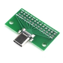 USB 3.1 Type-C Male 24-Pin Connector Breakout Test Board