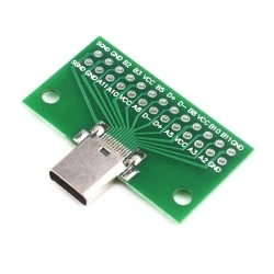USB 3.1 Type-C Female 24-Pin Connector Breakout Test Board