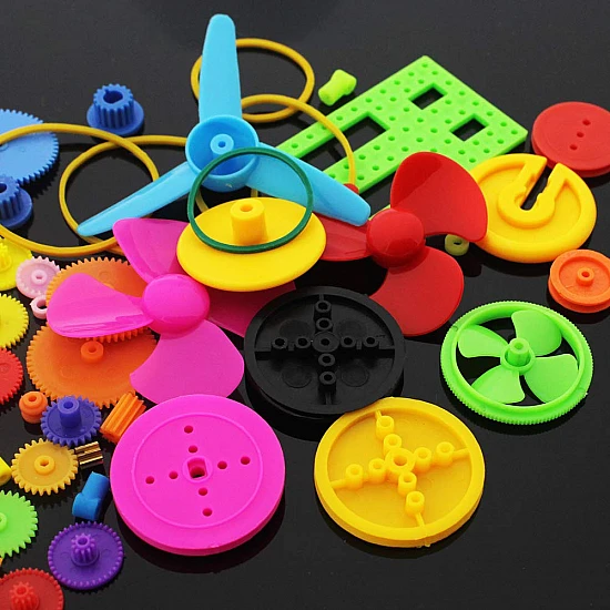 55 Types of Colorful Assorted Gear Robot Helicopter Car Parts DIY Kit