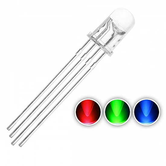 5mm 4 Pin RGB LED Common Anode