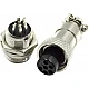 6Pin RS765/GX20 Aviation Plug Connector Set